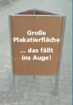 3-teiliger Plakatständer DIN A0 Metallgestell + Hartfaserplatte